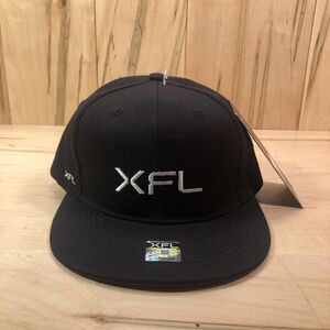 XFL Football Snapback Hat Cap OSFM Black New With Tags